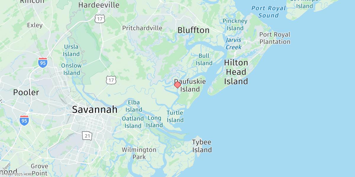 Map of Pine Island, Ramshorn Creek, Cooper River