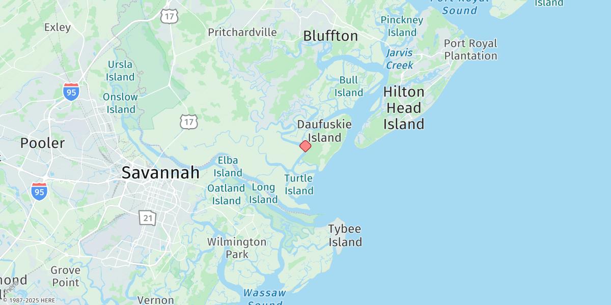 Map of Daufuskie Landing, Daufuskie Island