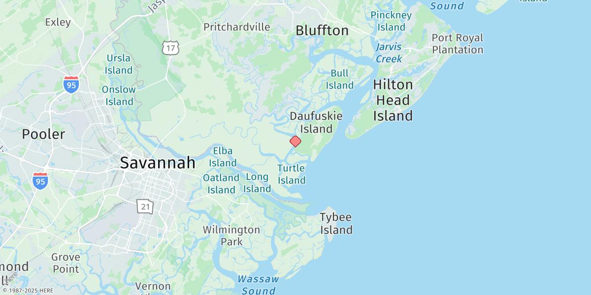 Map of Hargray Pier, Daufuskie Island
