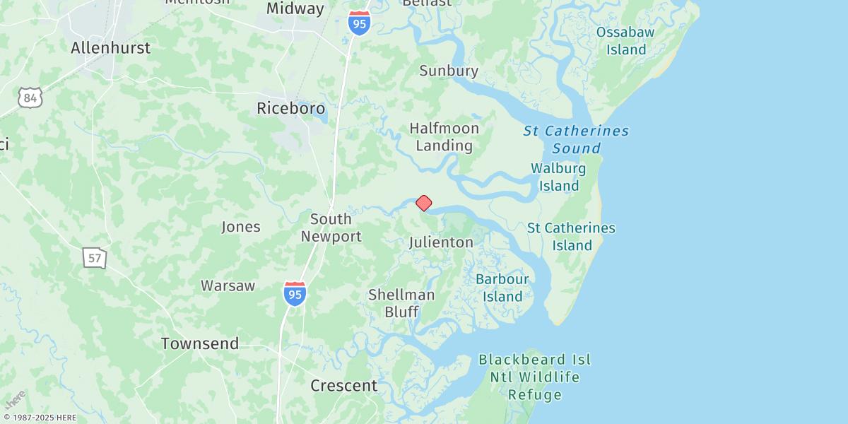 Map of Eagle Neck, South Newport River