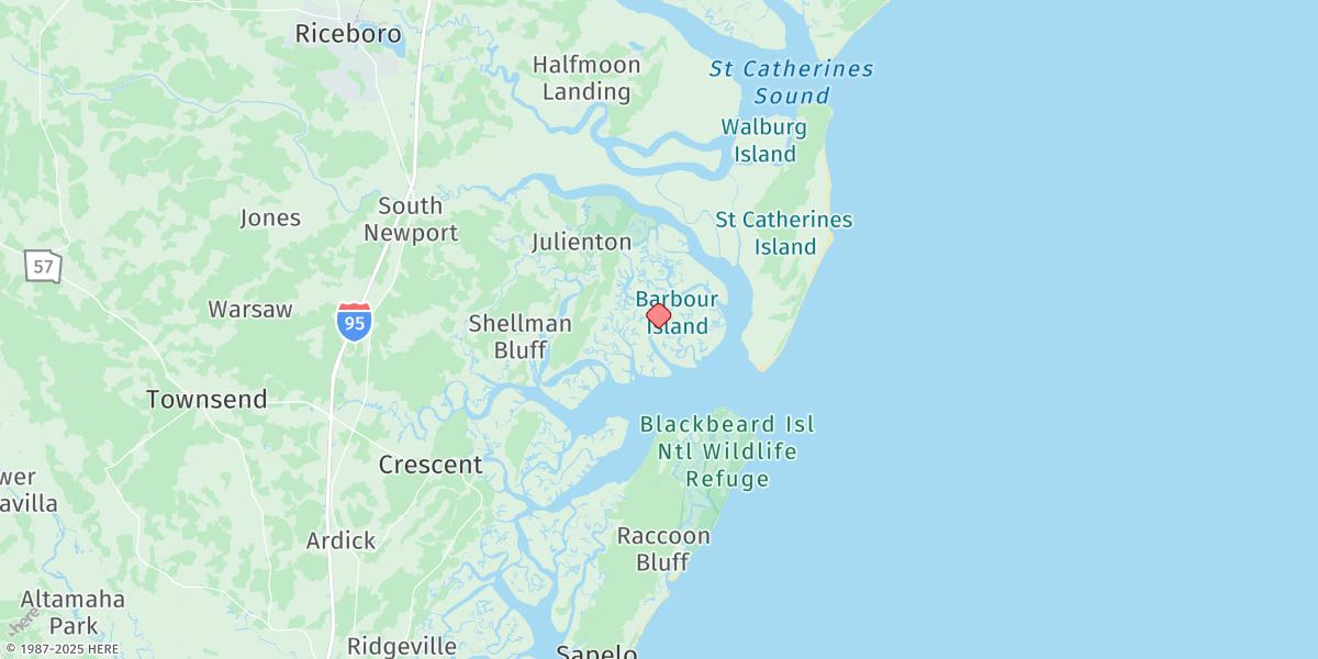 Map of Barbour Island, Barbour Island River