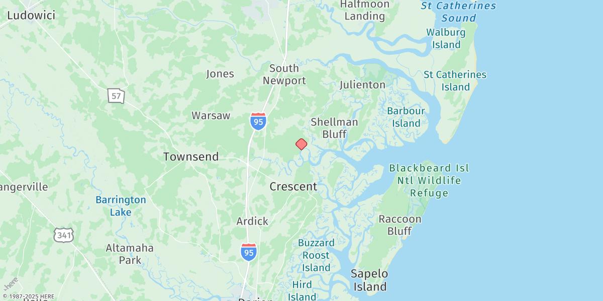 Map of Pine Harbor, Sapelo River