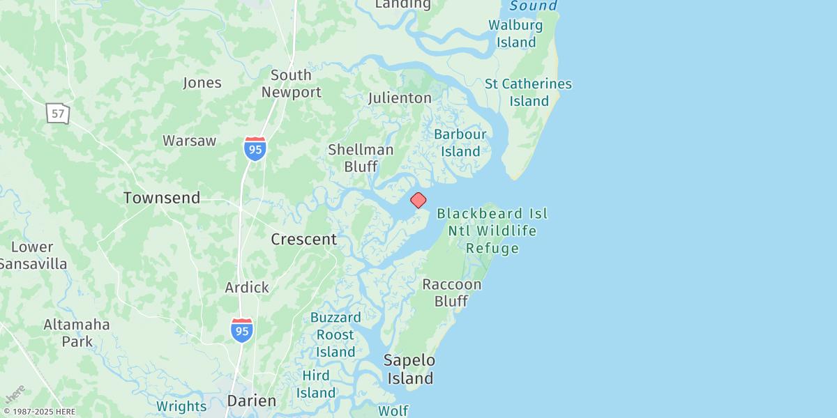 Map of Dog Hammock, Sapelo River