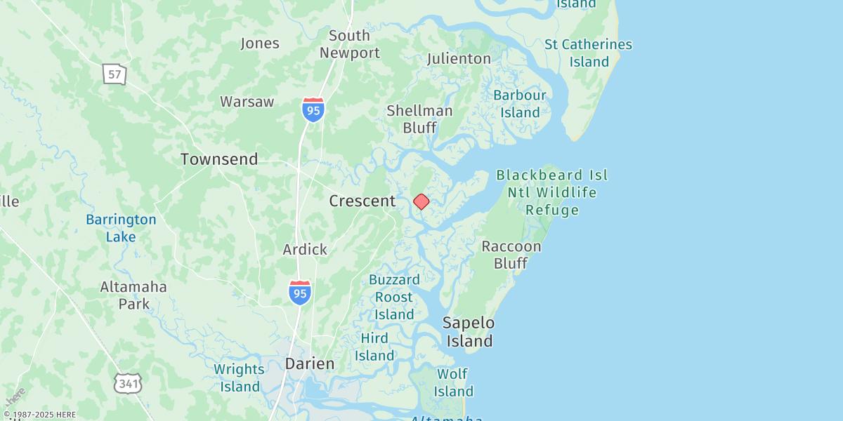 Map of Creighton Narrows Entrance, Crescent River