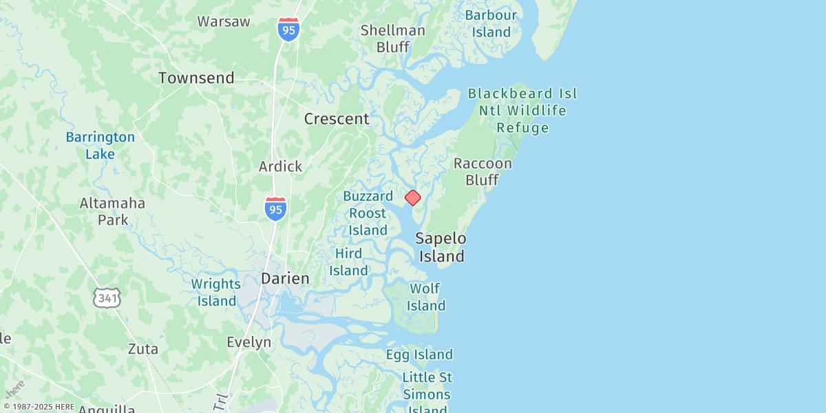 Map of Old Tea Kettle Creek (Daymark 173)