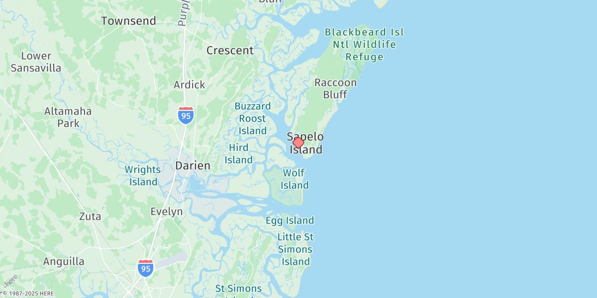 Map of Old Tower, Sapelo Island