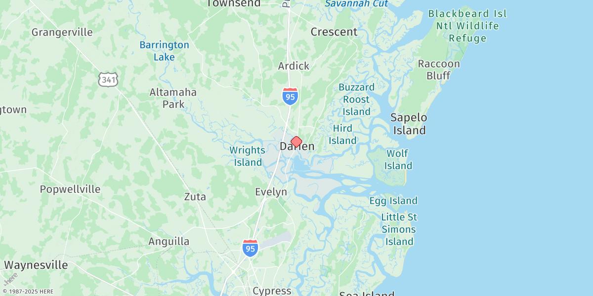 Map of Darien, Darien River
