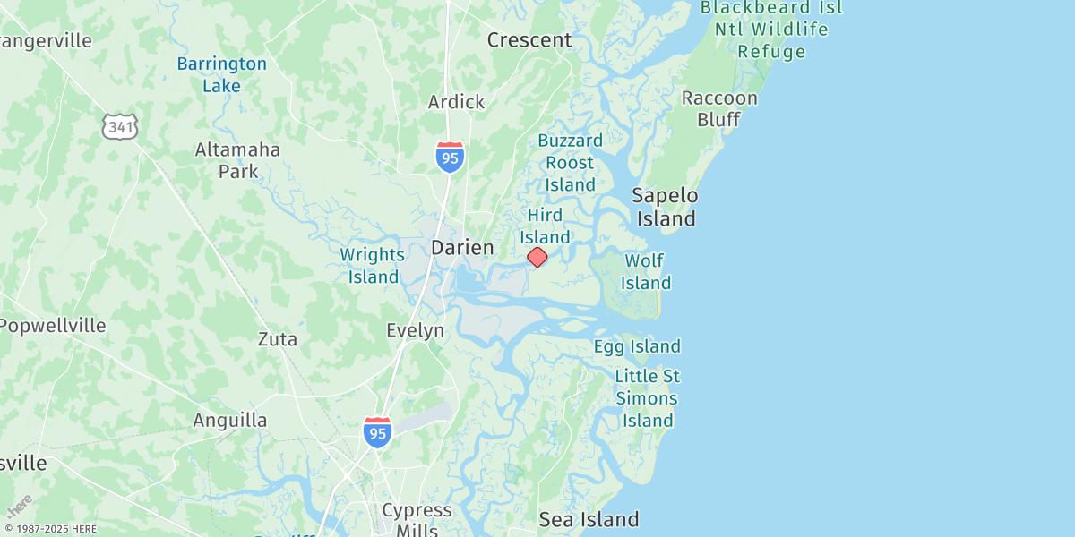 Map of Threemile Cut Entrance, Darien River
