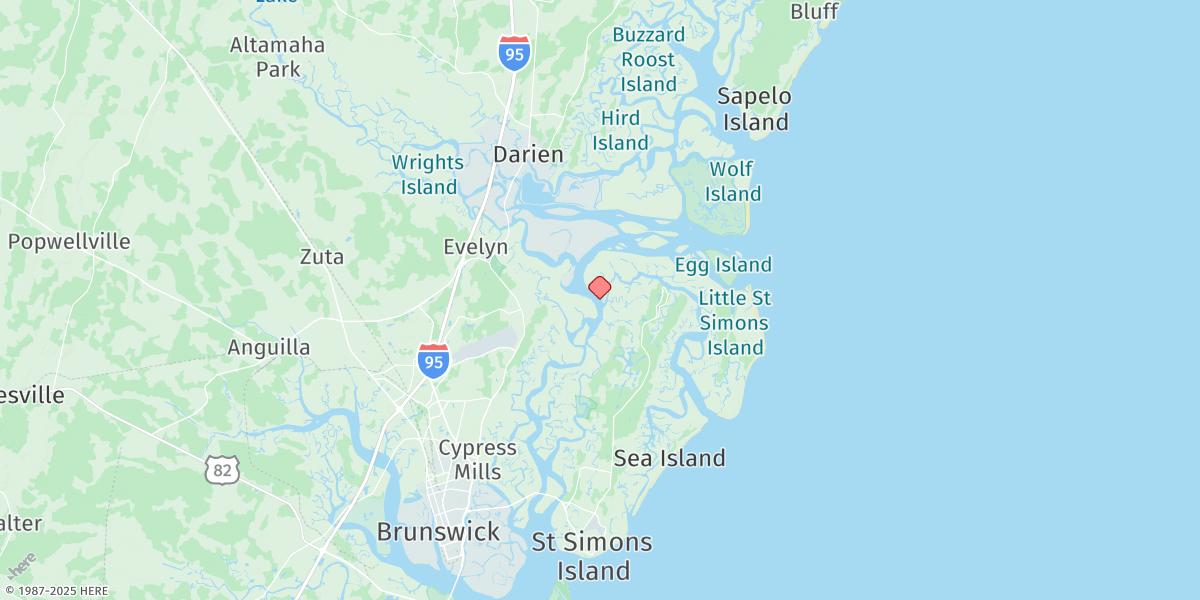 Map of Mackay River (Icww), Buttermilk Sound