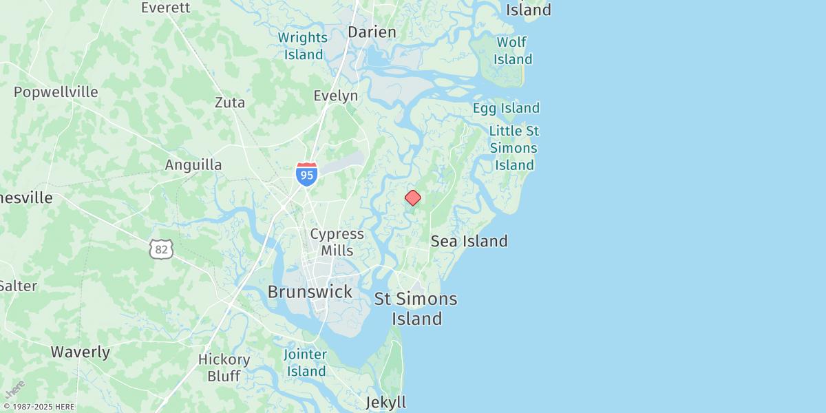 Map of Frederica River