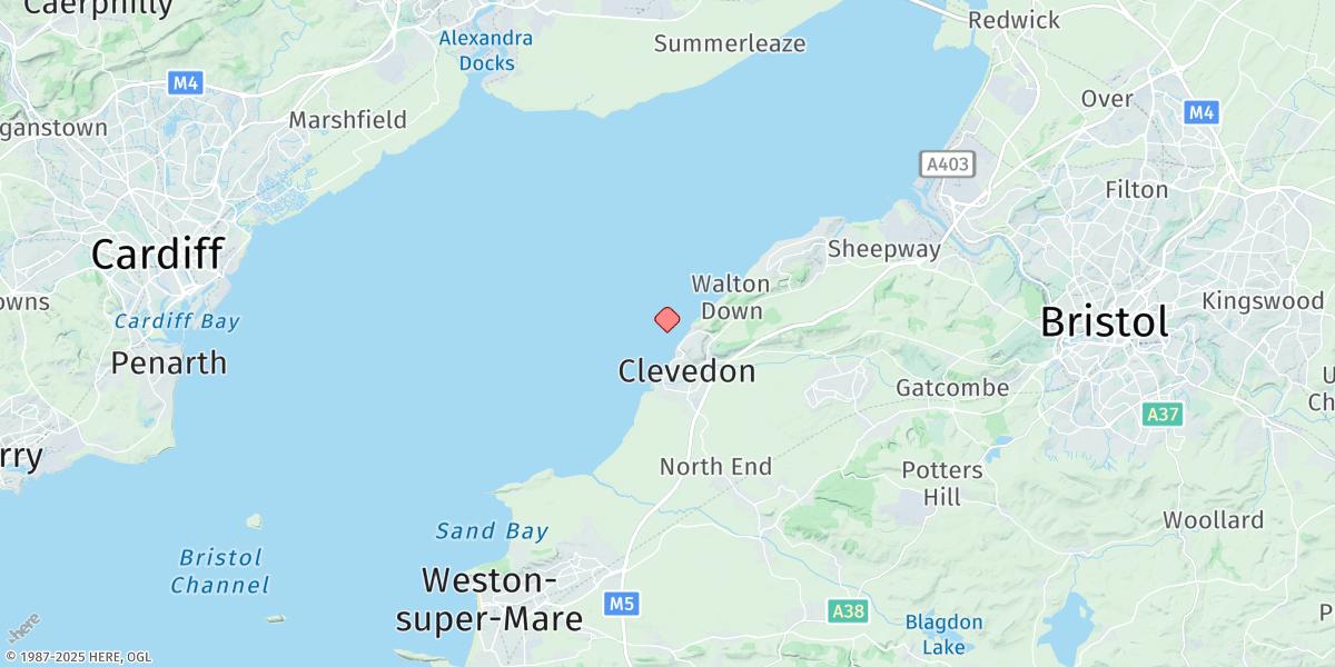 Map of Clevedon