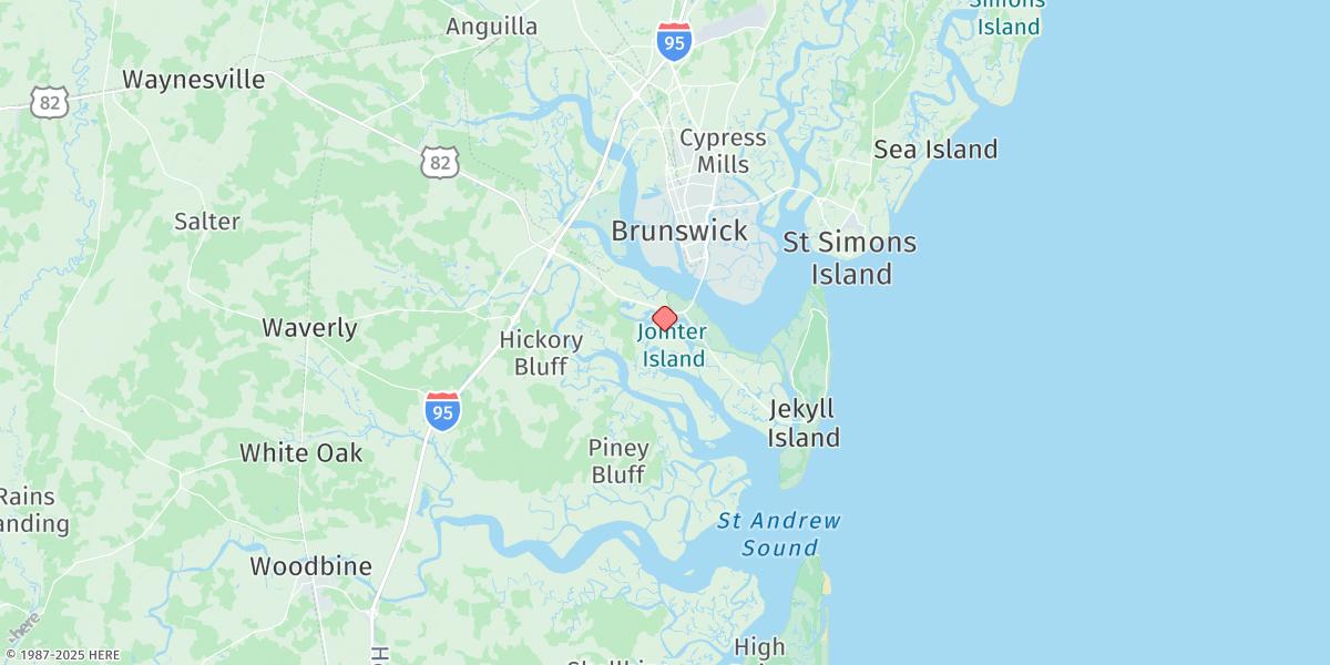 Map of Jointer Island, Jointer Creek