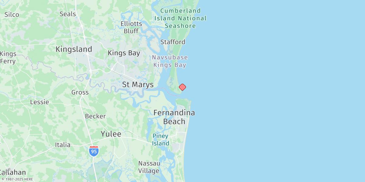 Map of St. Marys Entrance, North Jetty