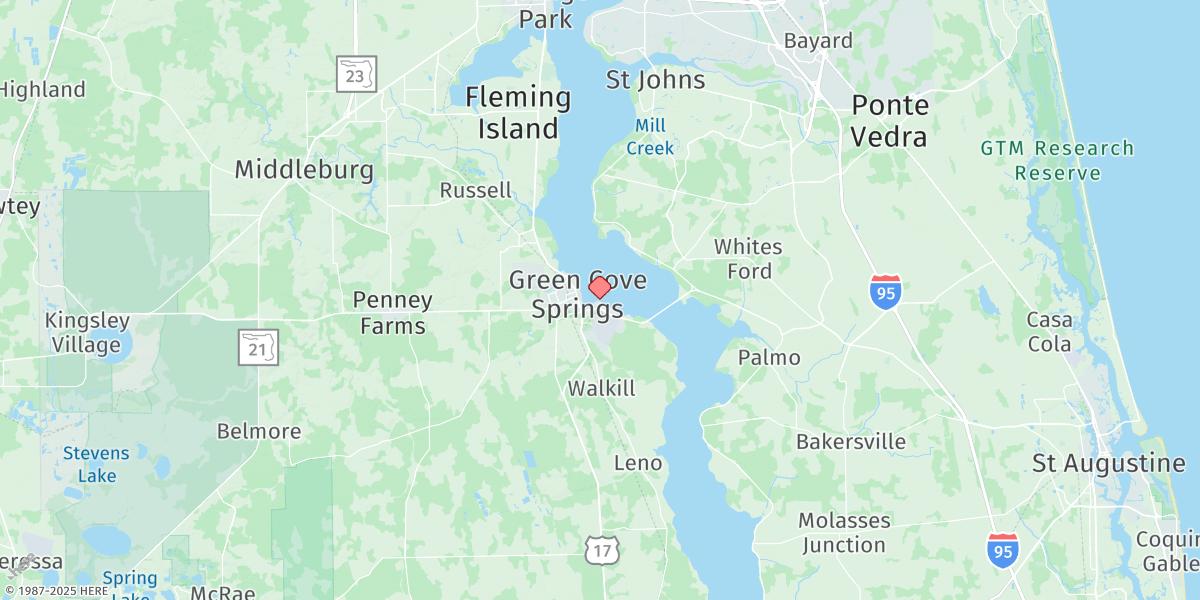 Map of Green Cove Springs