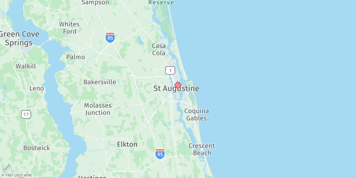 Map of St. Augustine, City Dock