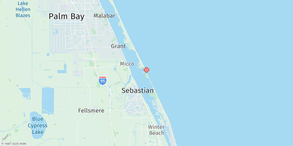 Map of Sebastian Inlet Bridge