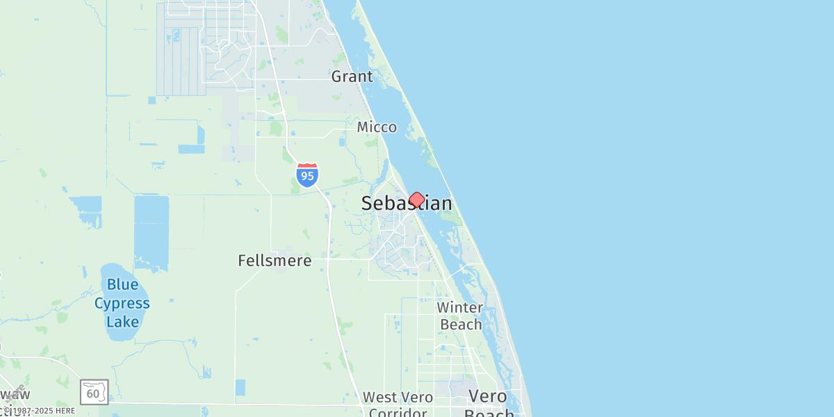 Map of Sebastian