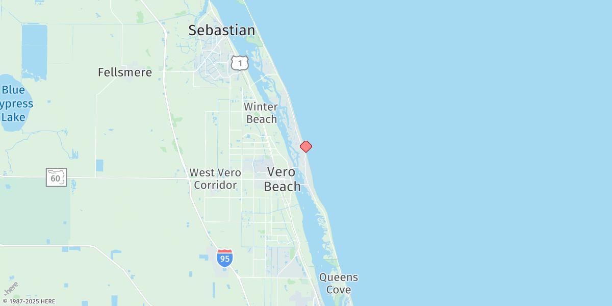 Map of Vero Beach (Ocean)