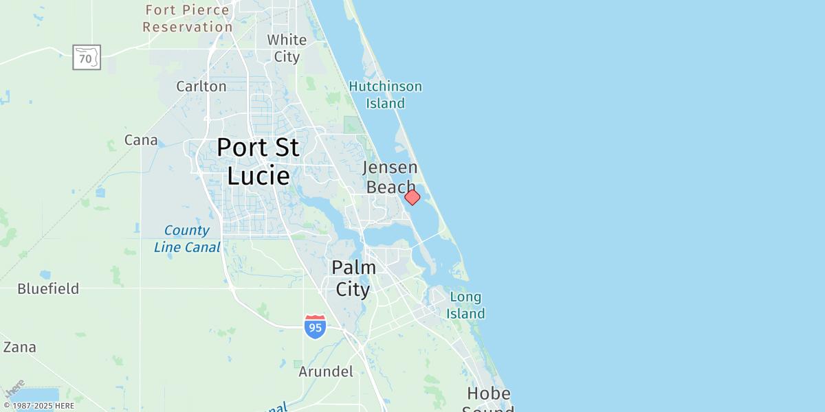 Map of Jensen Beach