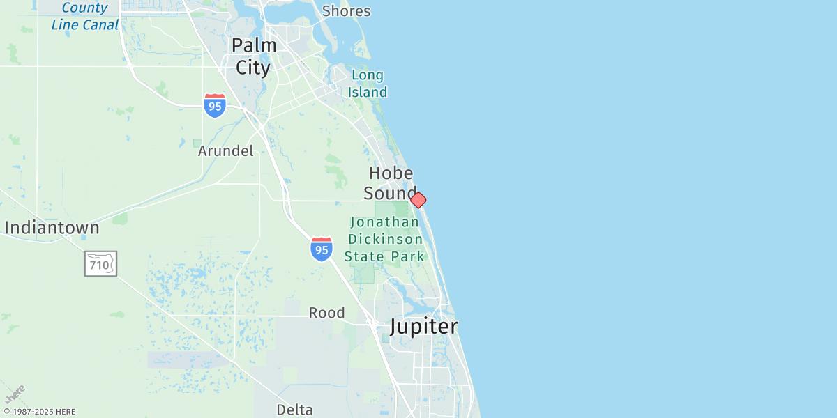 Map of Hobe Sound, Jupiter Island