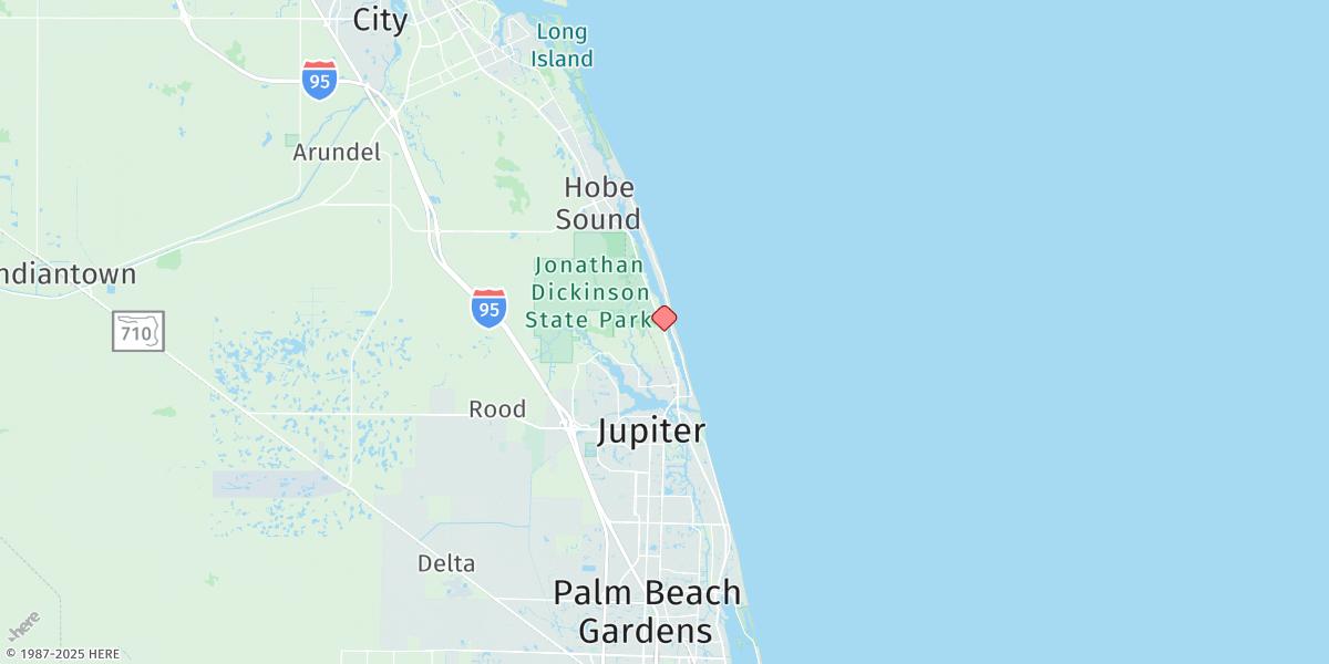 Map of Conch Bar, Jupiter Sound