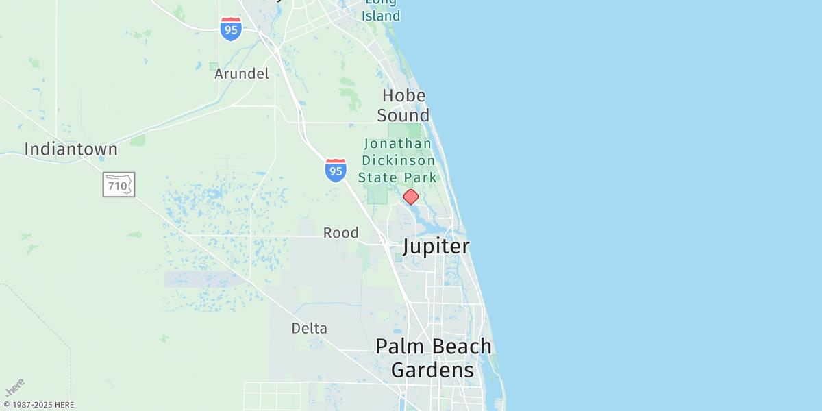 Map of 3 Miles Above A1a Highway Bridge