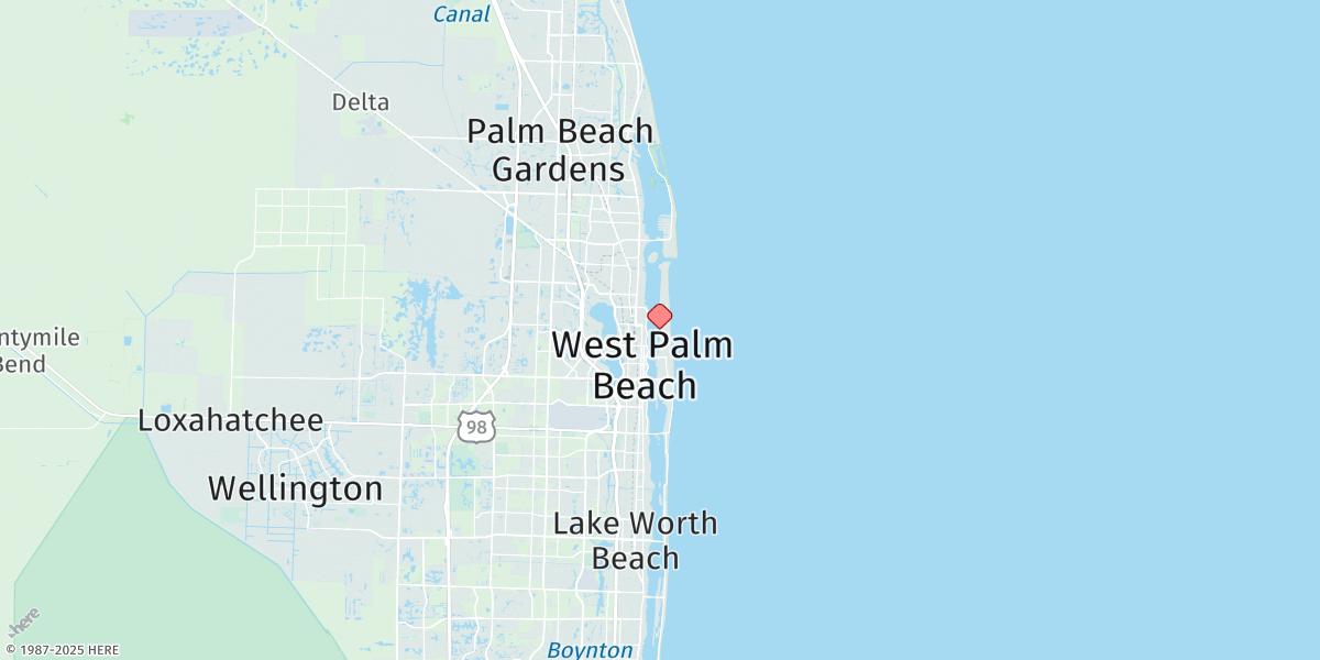 Map of Palm Beach