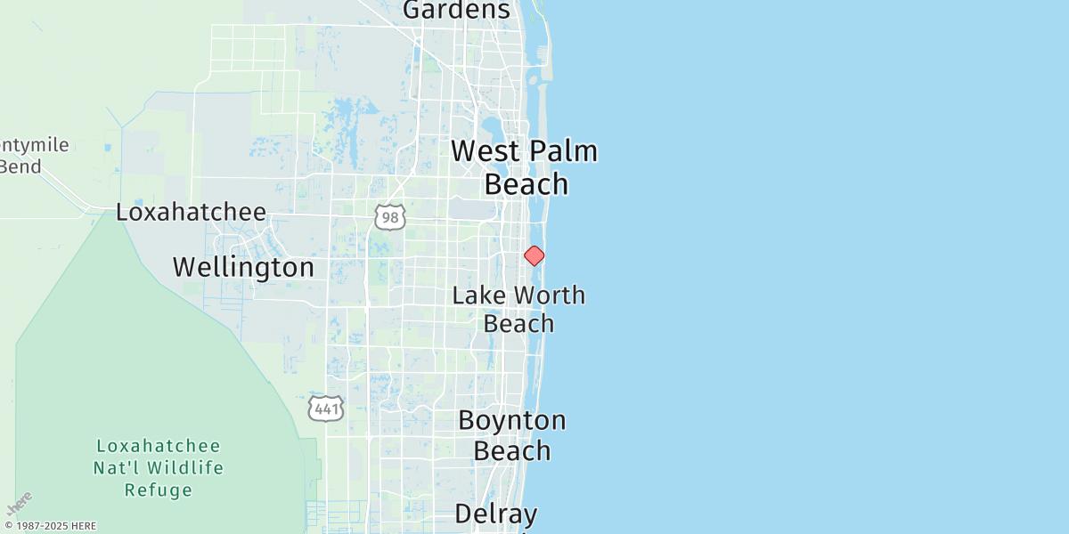 Map of West Palm Beach Canal