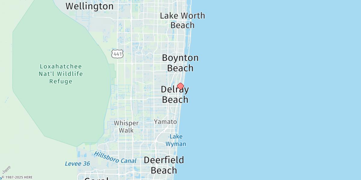 Map of Delray Beach, Icww