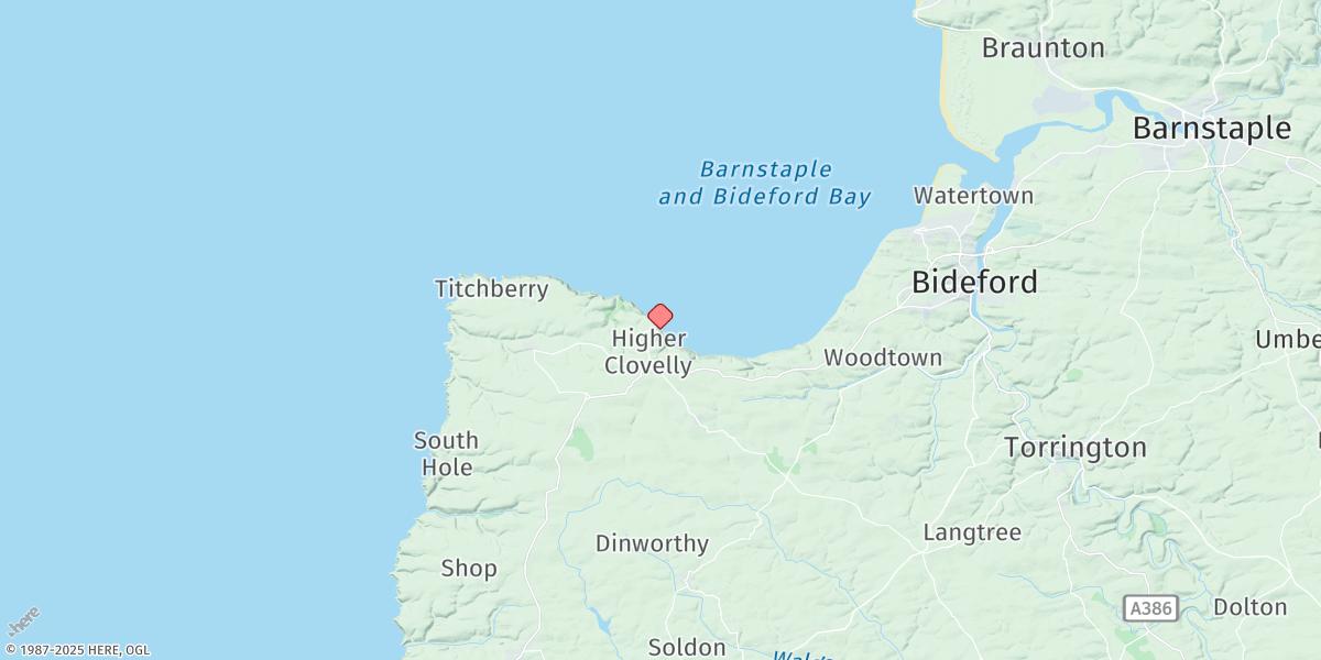 Map of Clovelly