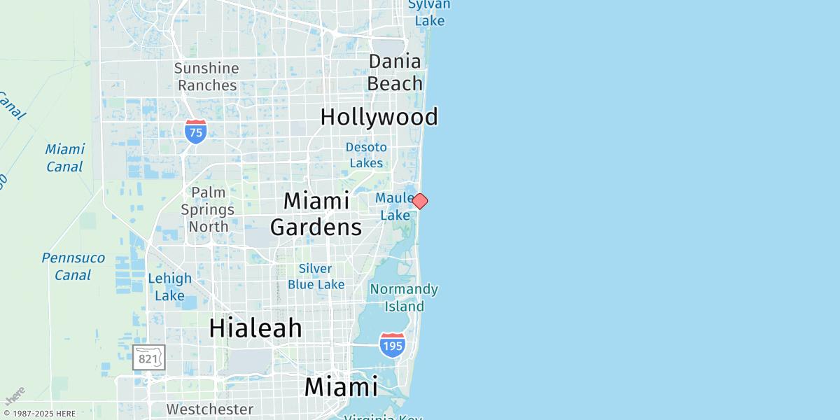 Map of North Miami Beach, Newport Fishing Pier