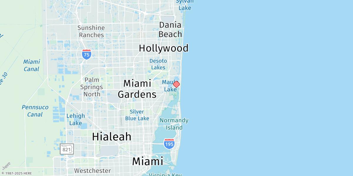 Map of Sunny Isles, Biscayne Creek
