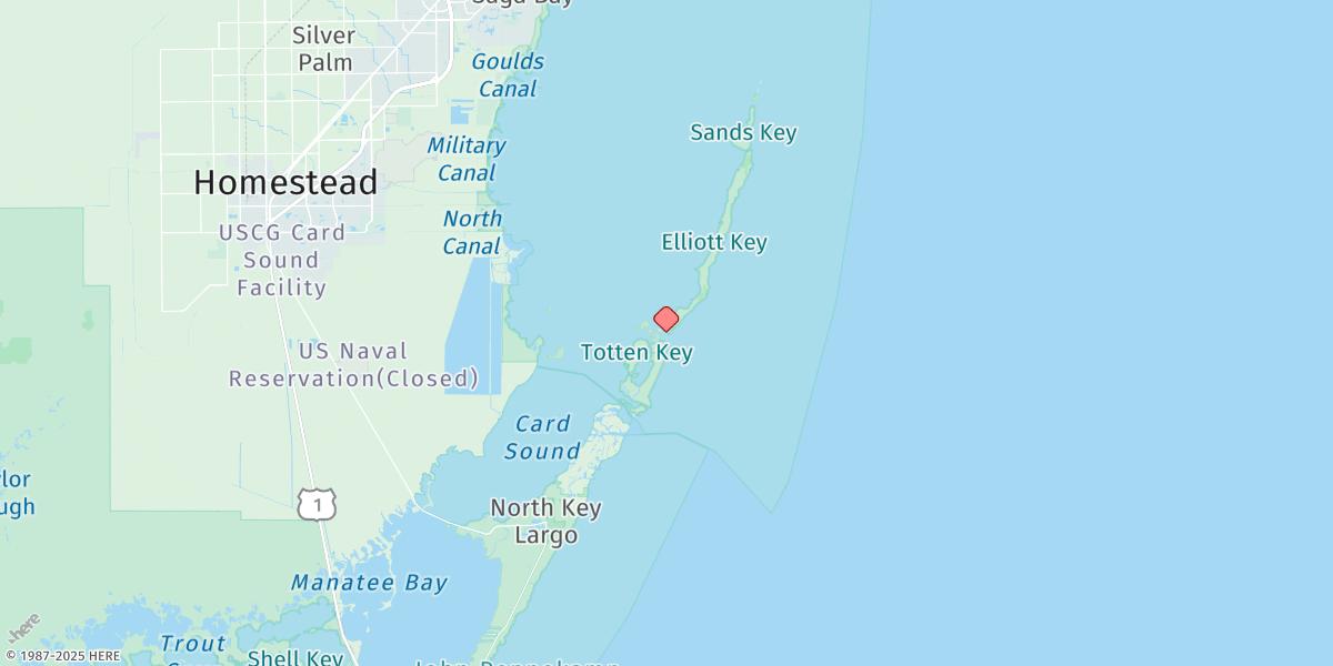 Map of Christmas Point, Elliott Key