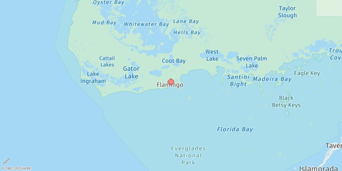 Map of Flamingo, Florida Bay
