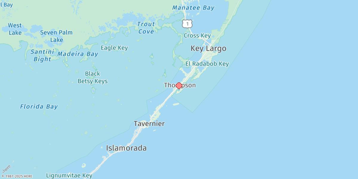 Map of Rock Harbor, Key Largo