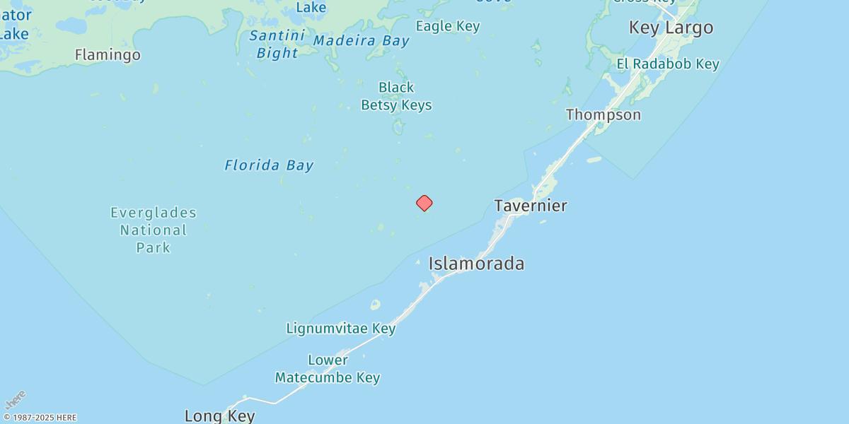 Map of Crane Keys, North Side, Florida Bay