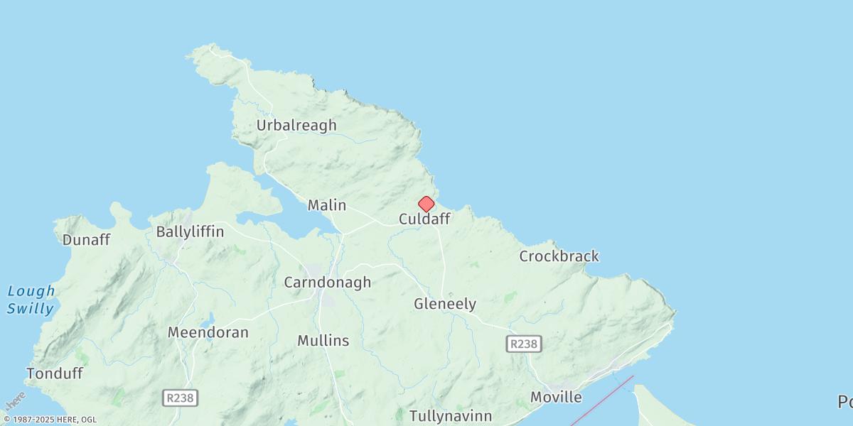 Map of Culdaff Bay