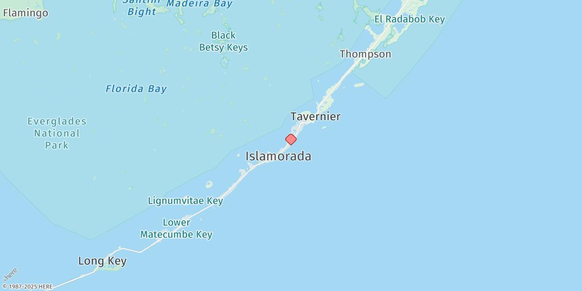 Map of Plantation Key, Hawk Channel