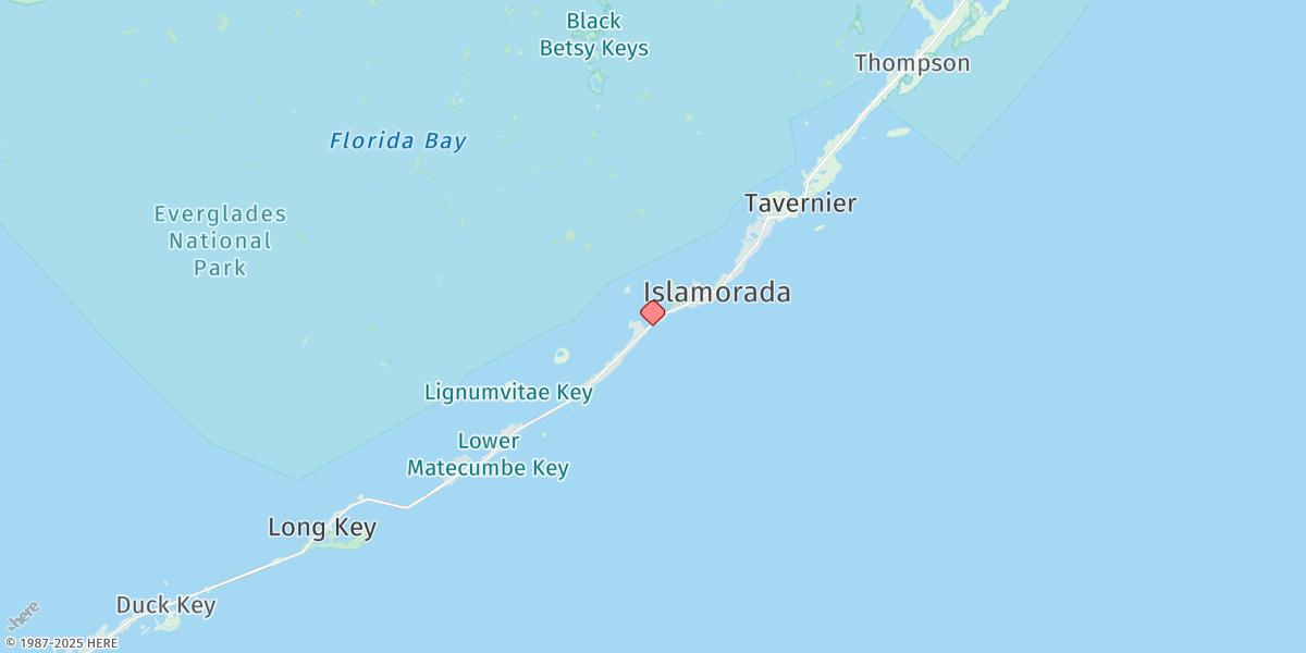 Map of Whale Harbor, Windley Key, Hawk Channel