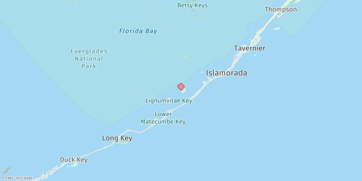 Map of Shell Key, Northwest Side, Lignumvitae Basin