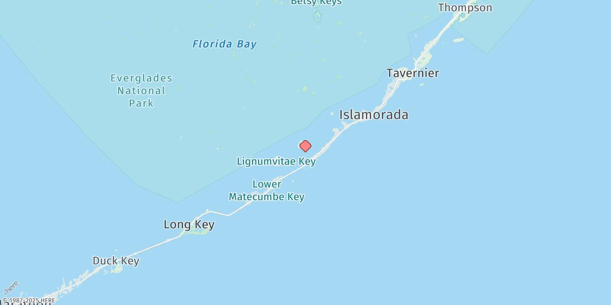 Map of Shell Key Channel, Florida Bay