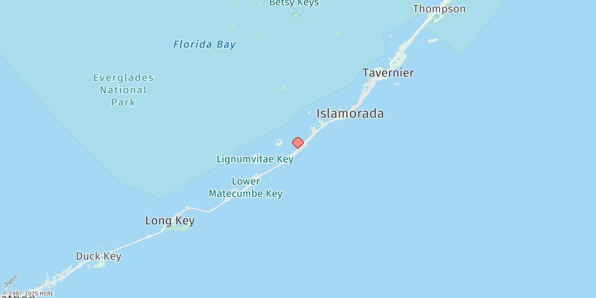 Map of Little Basin, Upper Matecumbe Key, Florida Bay