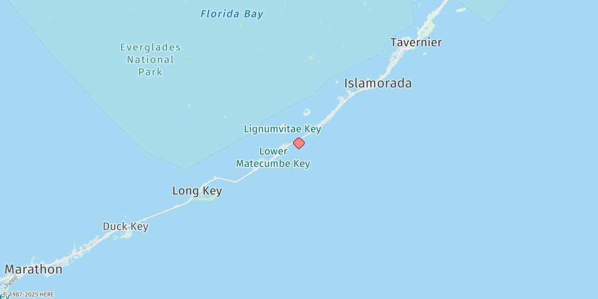 Map of Indian Key, Hawk Channel