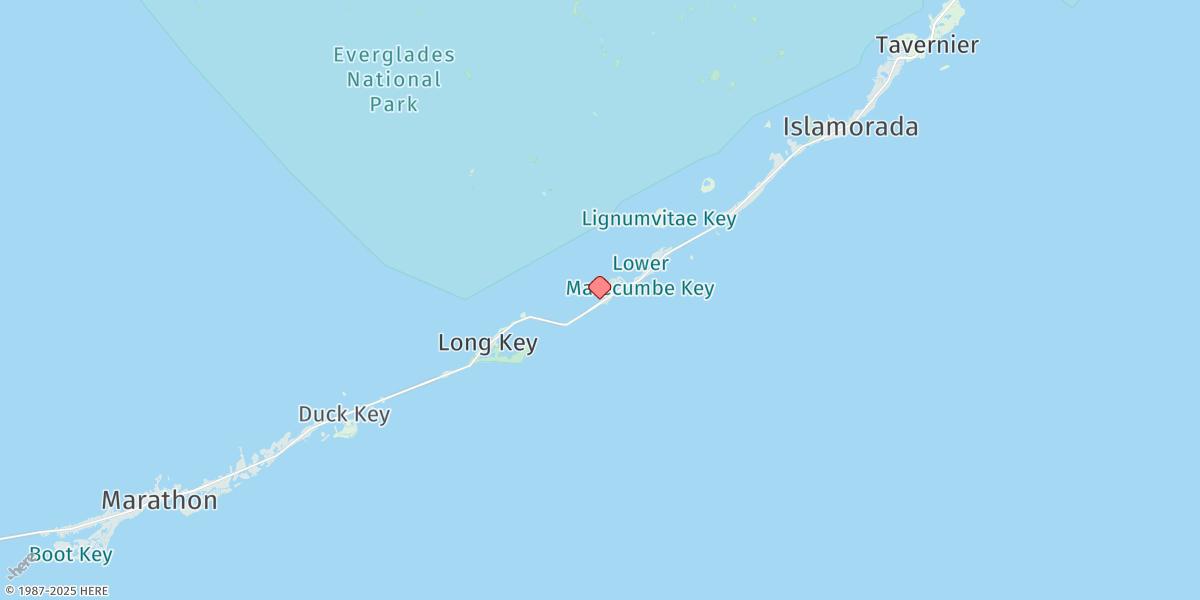 Map of Matecumbe Harbor, Lower Matecumbe Key, Fla. Bay