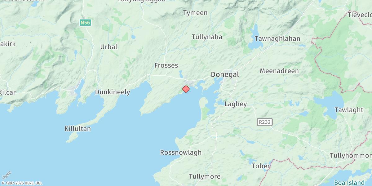Map of Donegal Harbour (Salt Hill Quay)