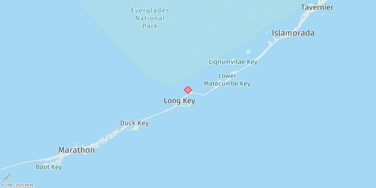 Map of Jewfish Hole, Long Key, Florida Bay