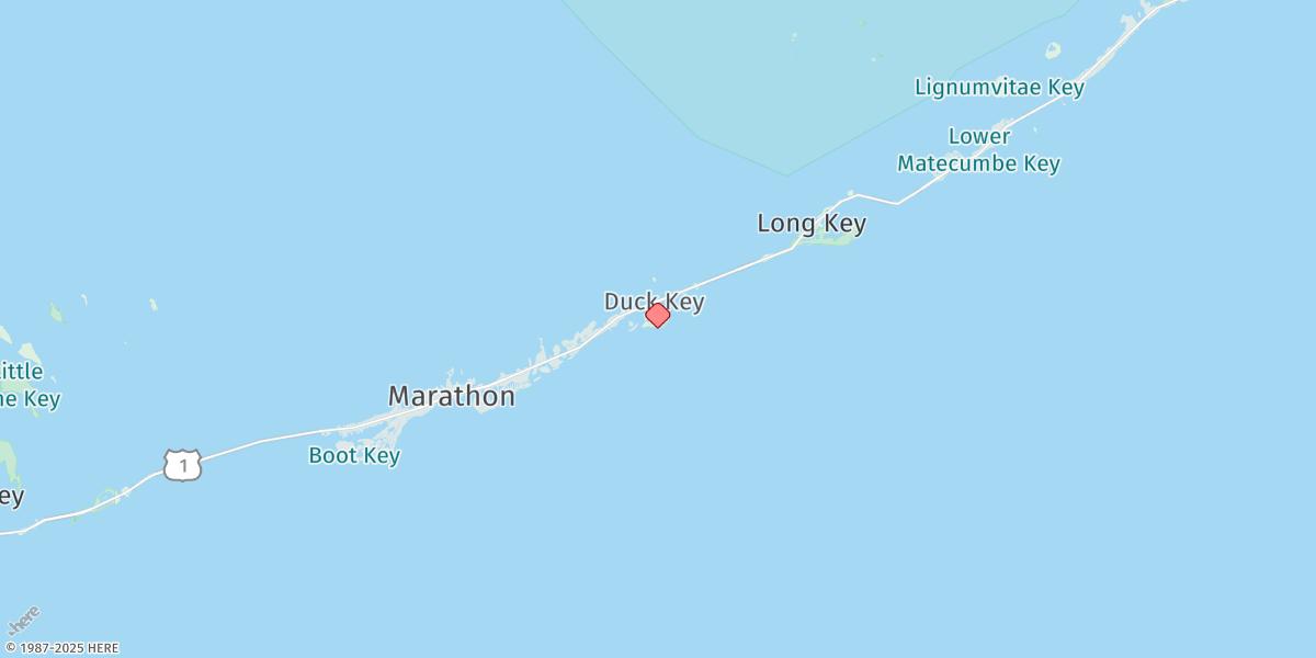 Map of Duck Key, Hawk Channel