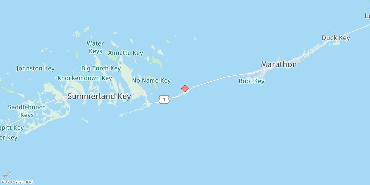 Map of Ohio Key-bahia Honda Key Channel, West Side