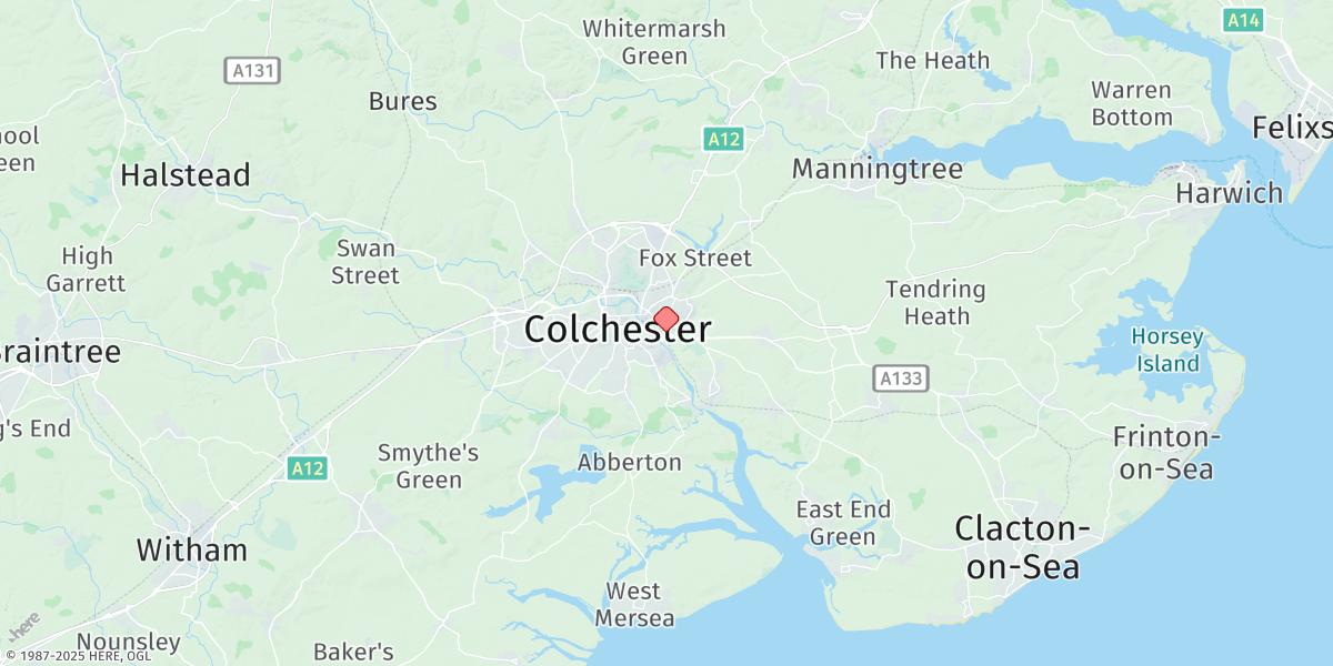 Map of Colchester