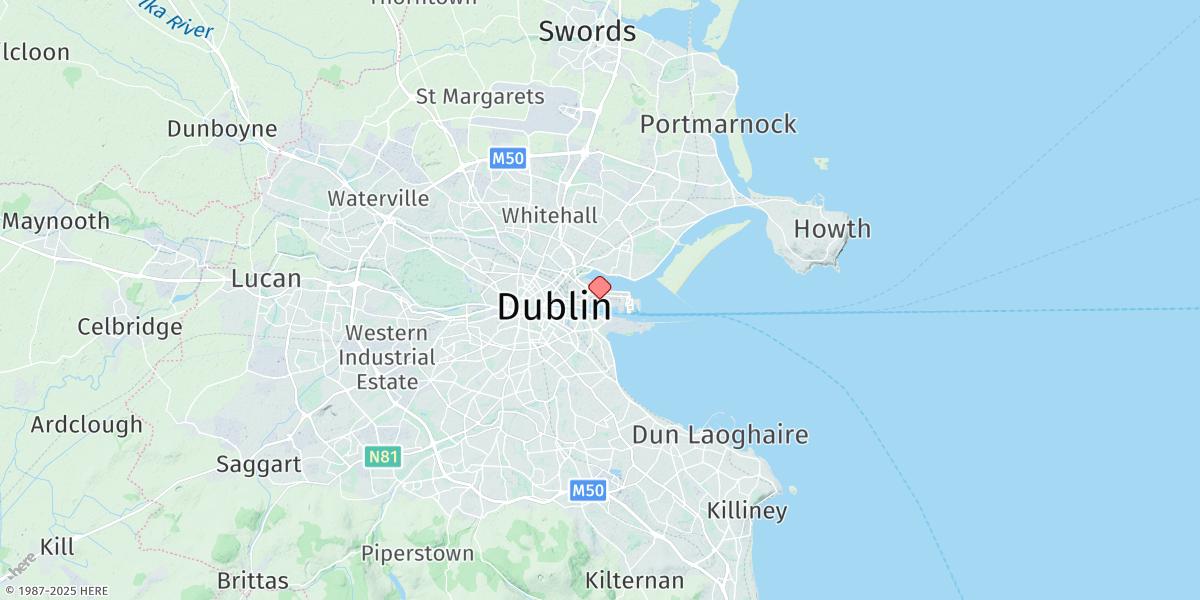 Map of Dublin (North Wall)